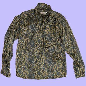 vintage Escada paisley blouse with neck tie